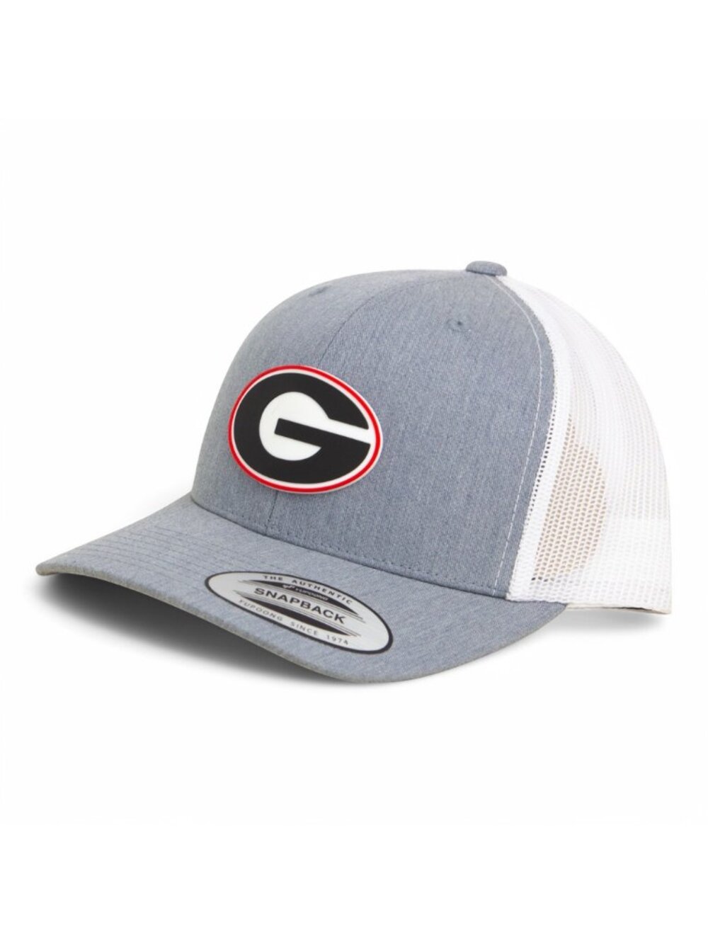 Georgia Bulldogs Power G 3D YP Snapback Trucker Hat- Heather Grey/ White